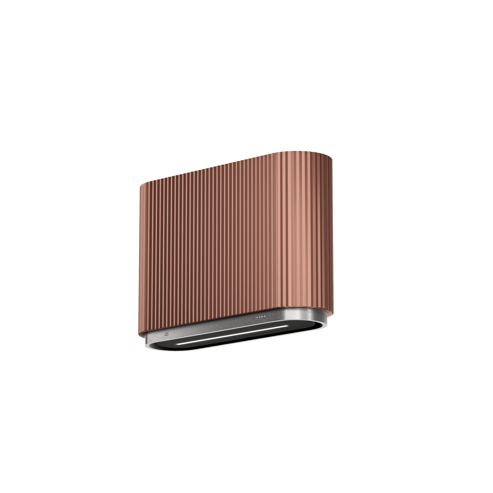 Okap kuchenny rose gold z żebrowaną powierzchnią
