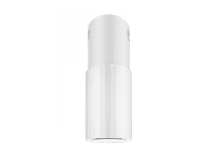 Biały okap wyspowy Ciarko Design Roto W.