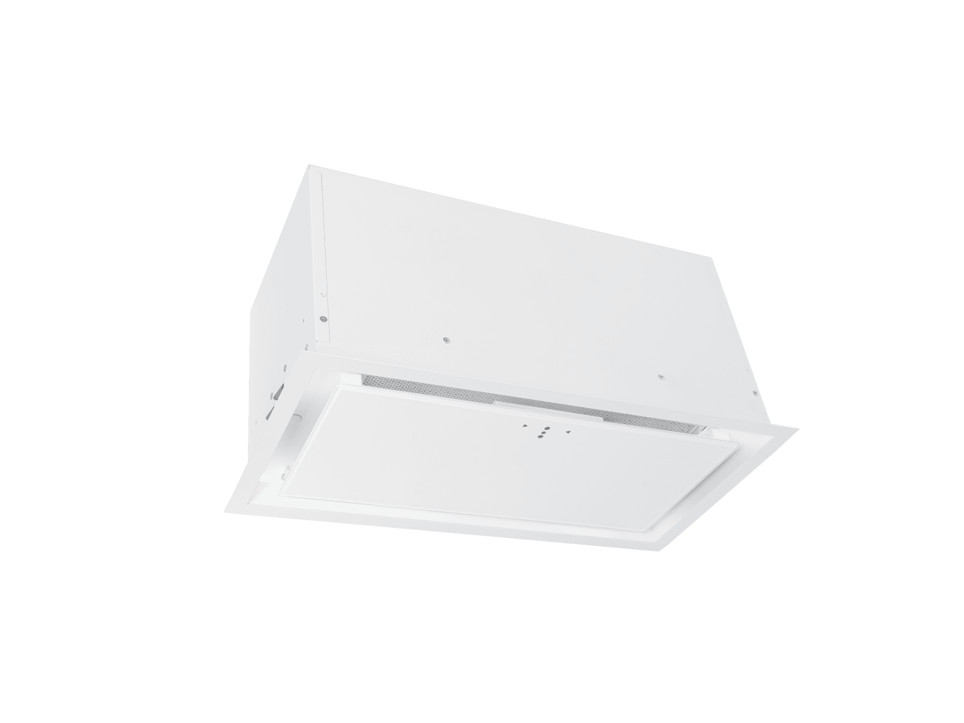 Biały okap podszafkowy Ciarko Design.