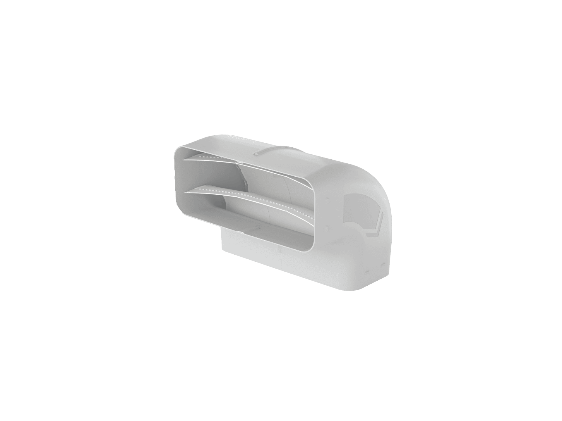Vertical flat elbow