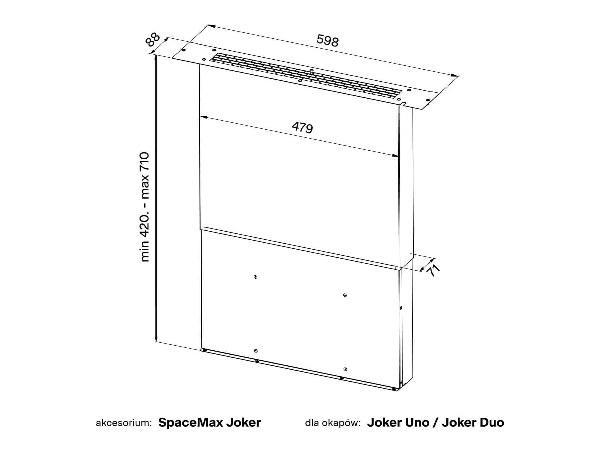 Rysunek techniczny akcesorium Space Max Joker