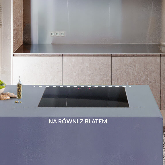 Flush with the worktop