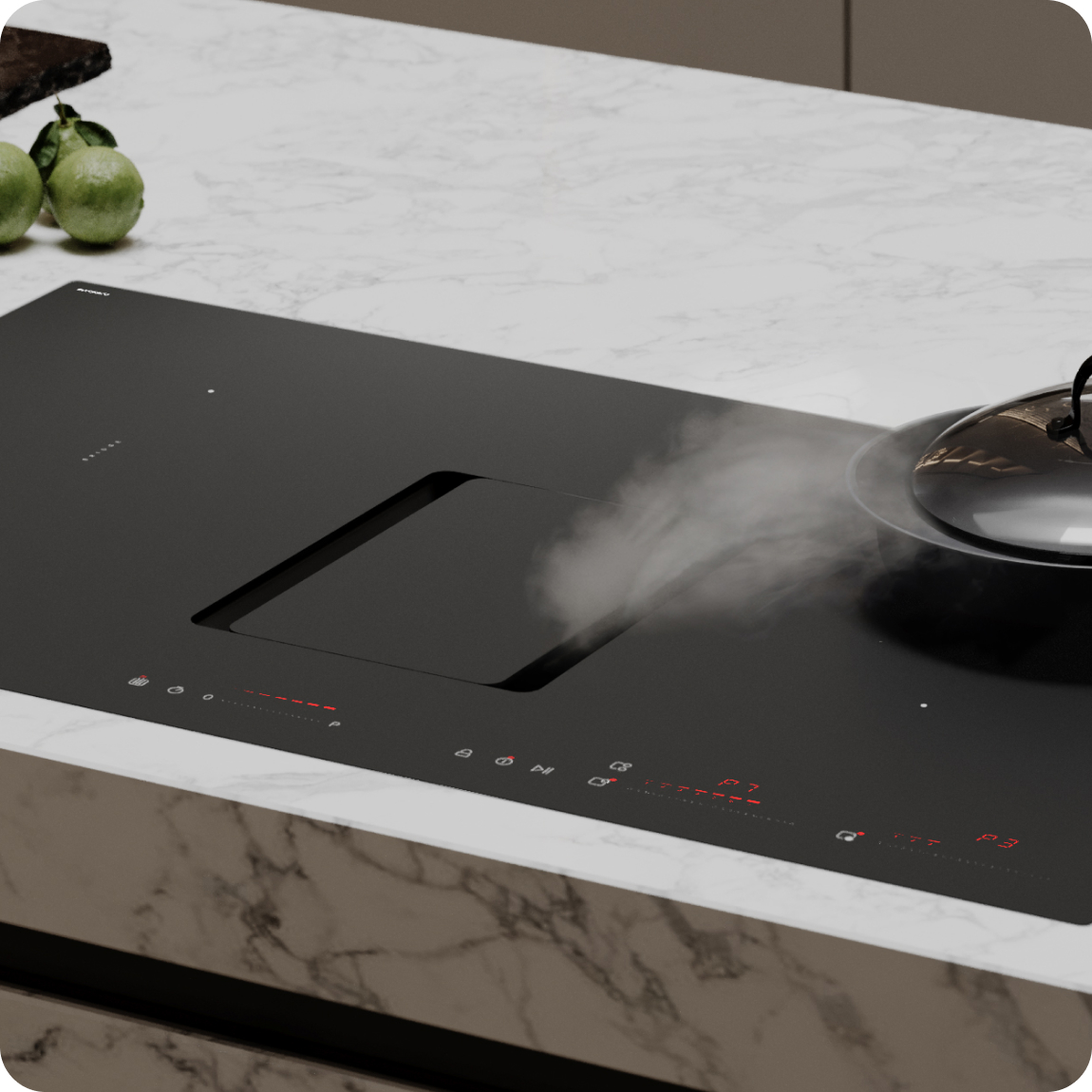 Induction cooktop features